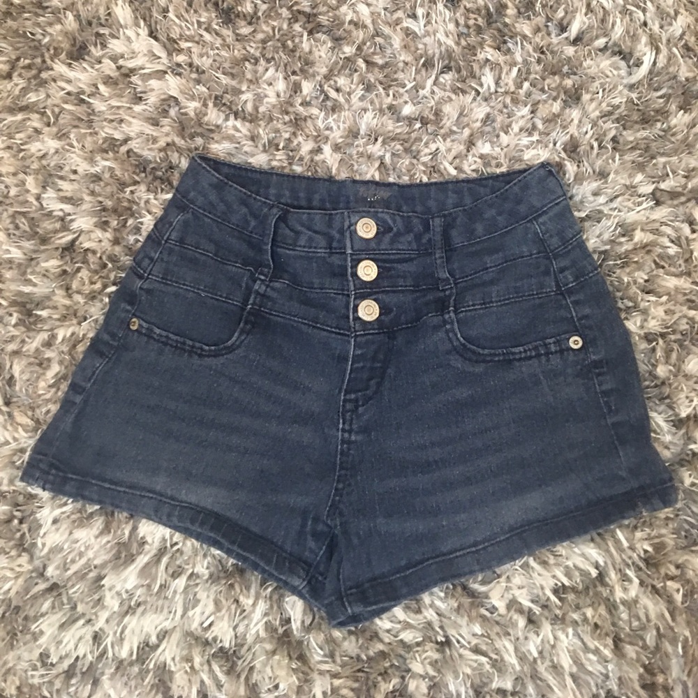 Dark 'Tokyo Darling' Blue Jean Shorts